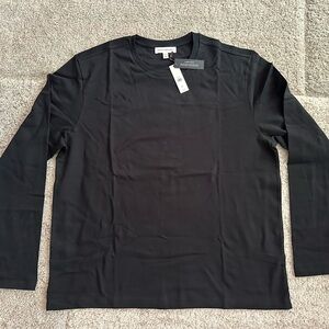 Banana Republic Luxury Touch Long Sleeve Tee Shirt XL Black NWT